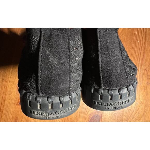 Isle Jacobsen Tulip Shoes Leather Slip On Black Womens Size 36 (5.5-6) - Picture 4 of 8